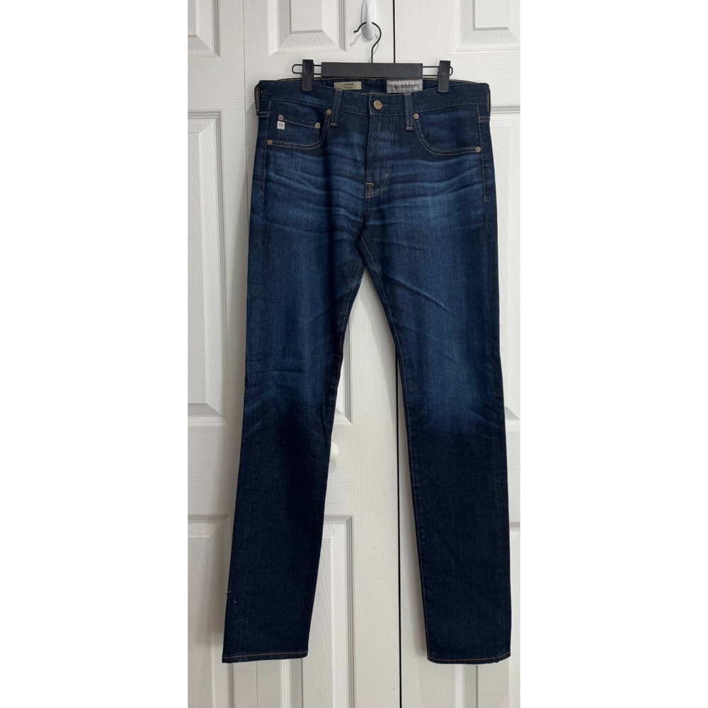 AG Dylan Slim Skinny Fit Denim Jeans Men's 32 Blue Dark Wash Stretch Zip Fly